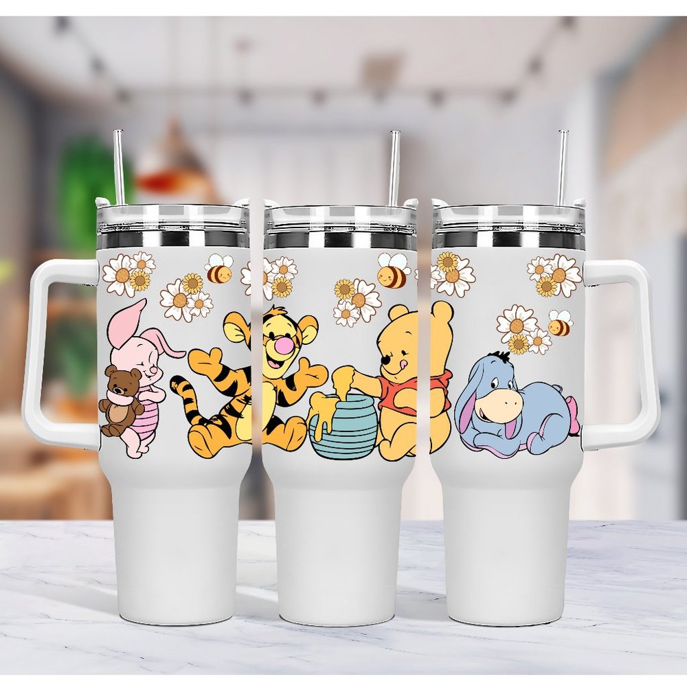 Custom Tumbler Disney Winnie the Pooh Brand new 40 oz double wall stainl…
